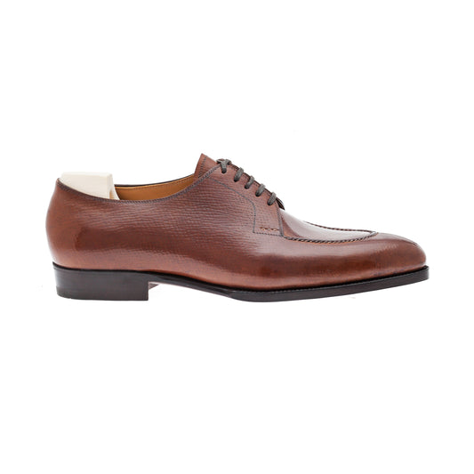 Five eyelet split toe Derby in mid brown Russian calf