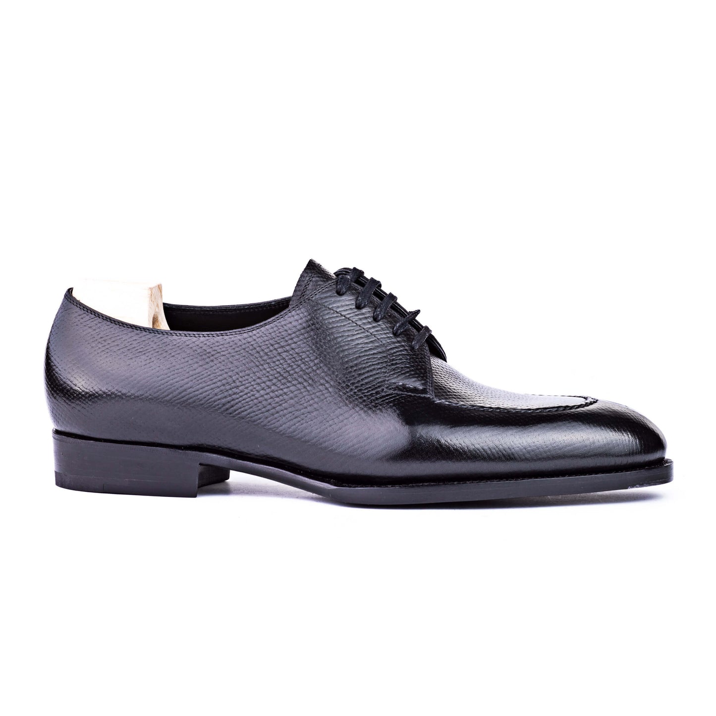 Five eyelet split toe Derby with hand stitched apron