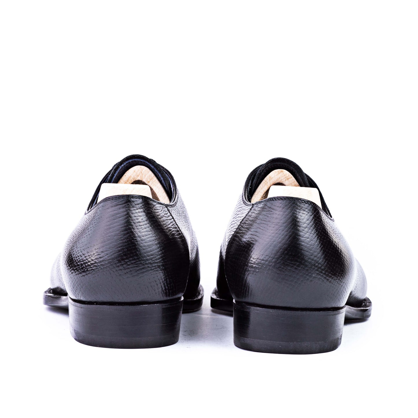 Five eyelet split toe Derby with hand stitched apron