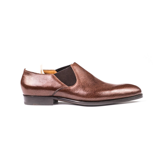 Elastic sided plain loafer