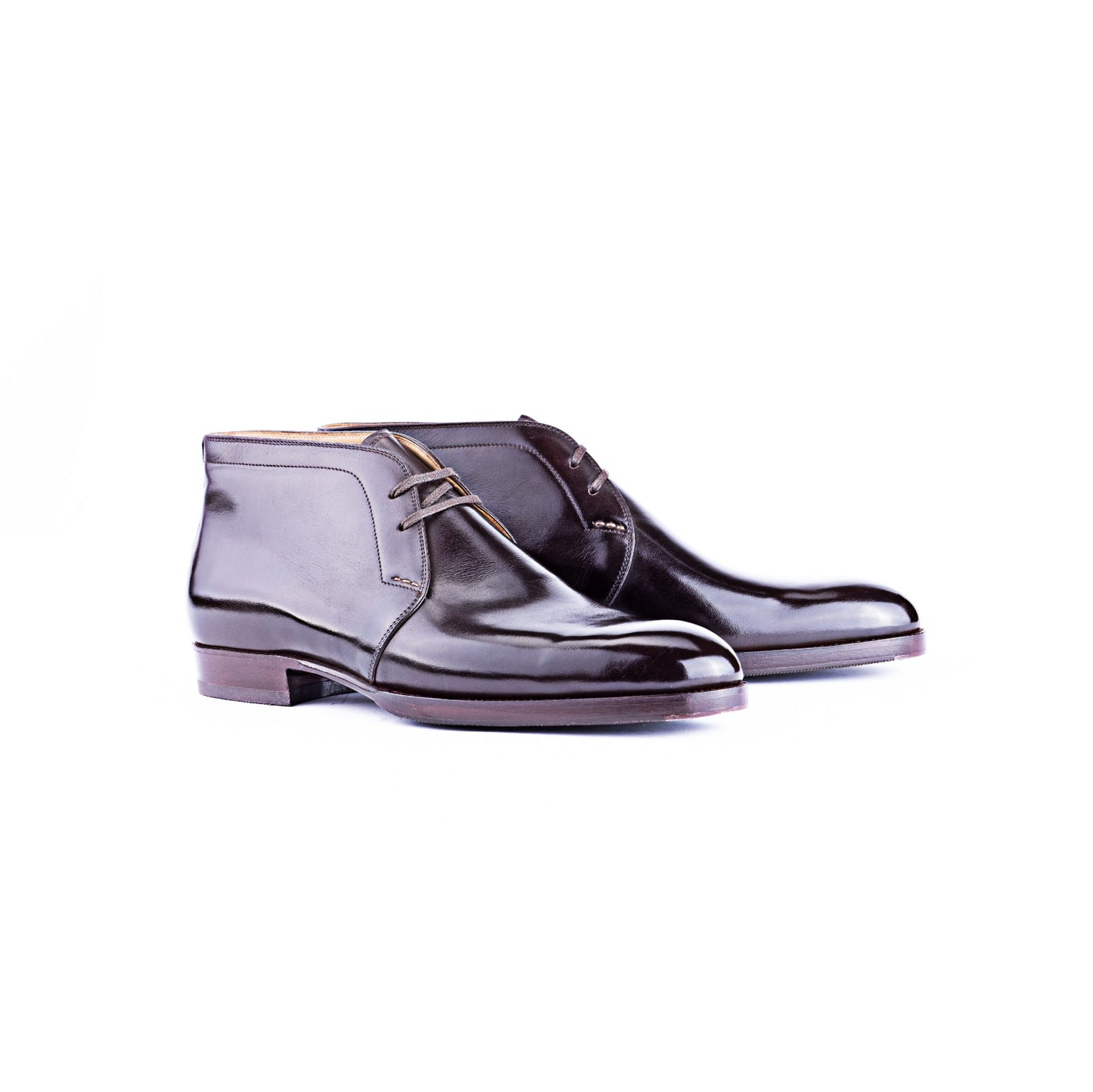 Chukka boots, dark brown Espresso Crust calf
