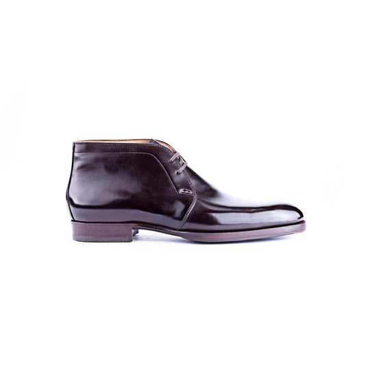 Chukka boots, dark brown Espresso Crust calf