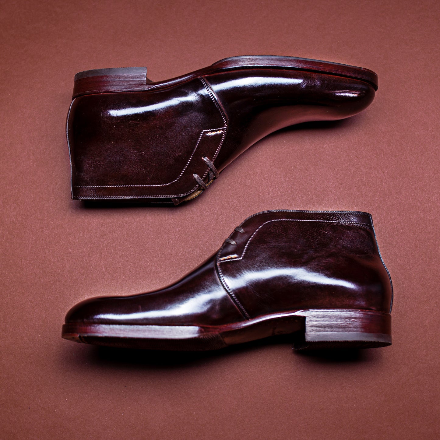 Chukka boots, dark brown Espresso Crust calf