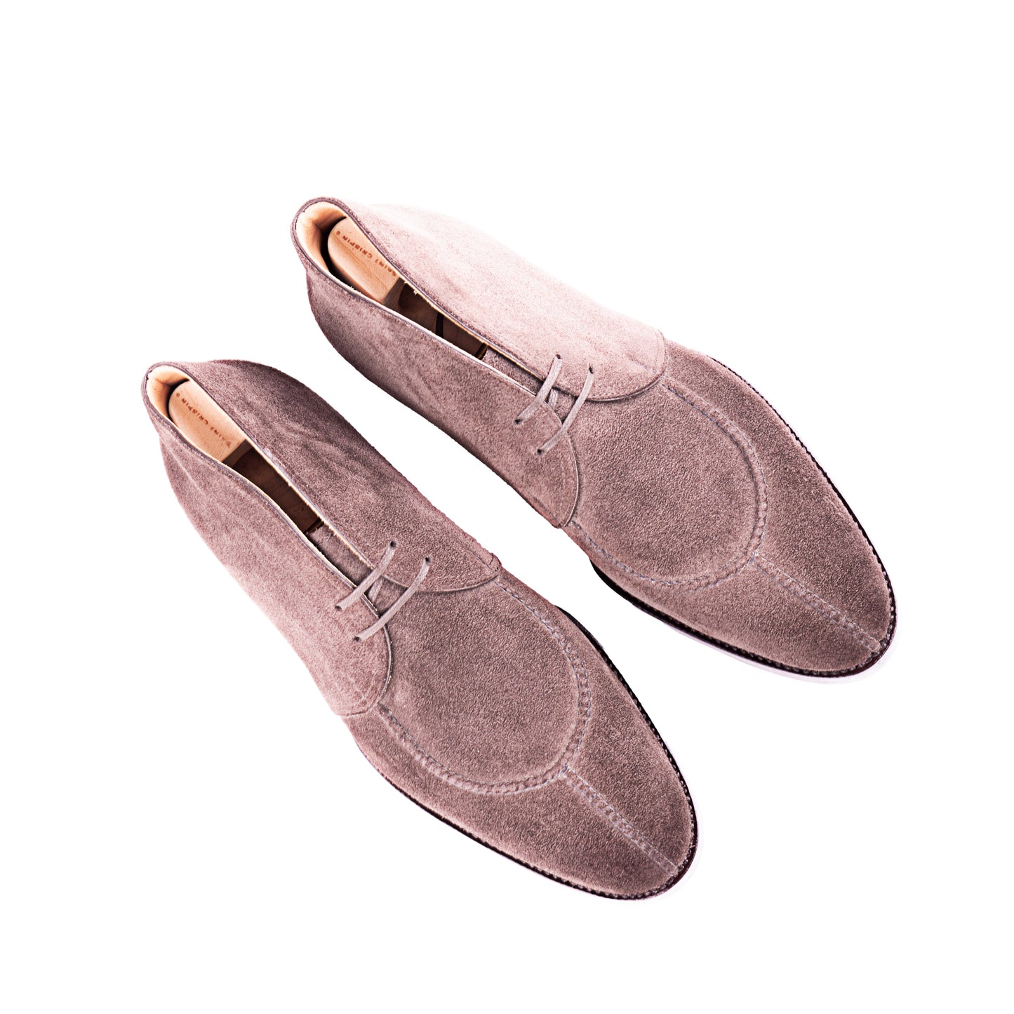 Chukka boots with handstitched Norwegian apron - 6.5F