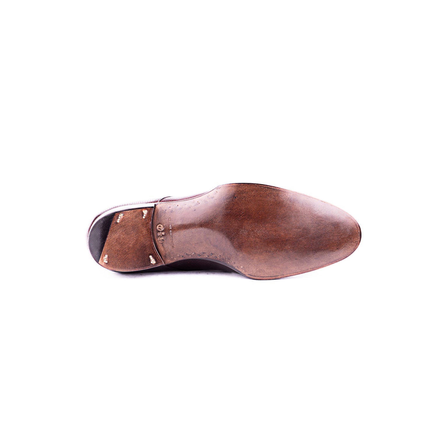 Two eyelets French Norwegian Derby in dark brown Russian calf leather