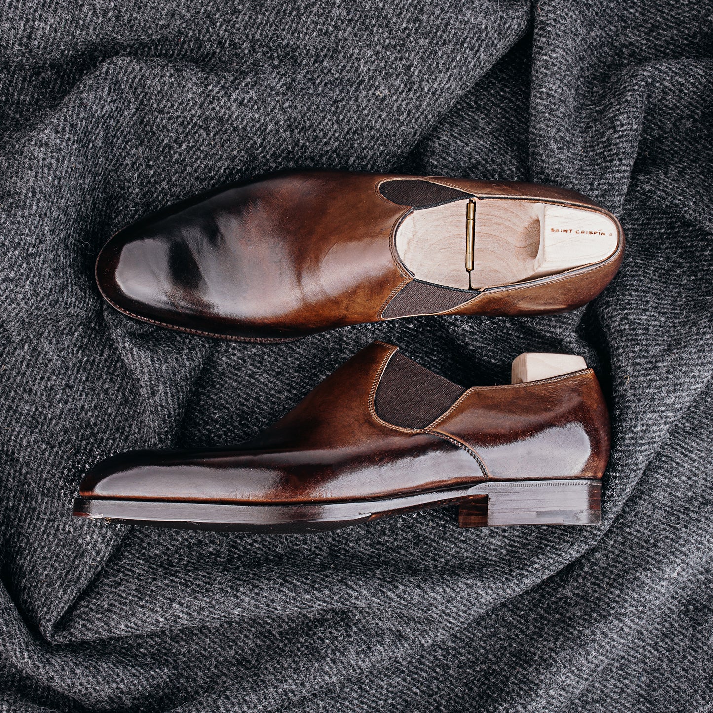 Elastic sided plain loafer - 7.5F