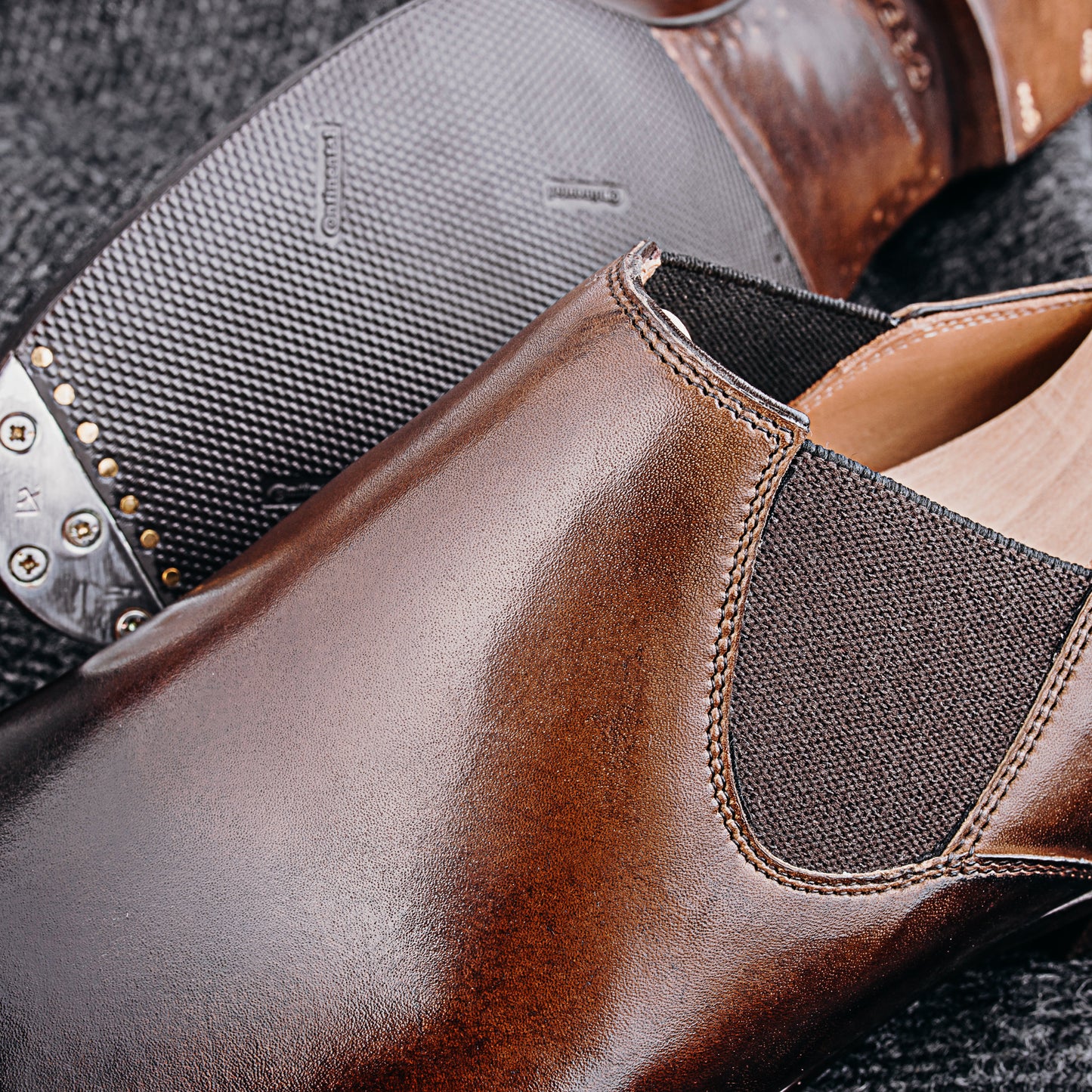Elastic sided plain loafer - 7.5F