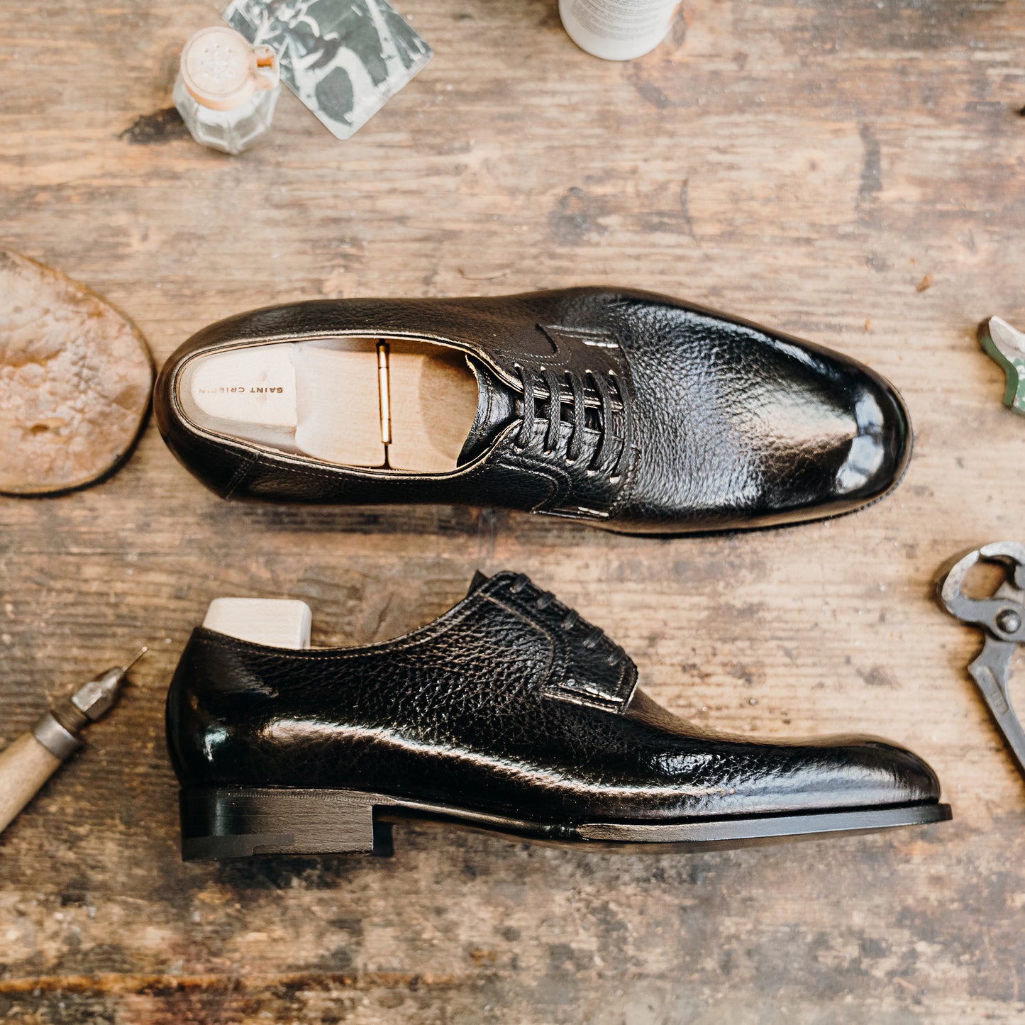 Plain Derby with reduced lacing