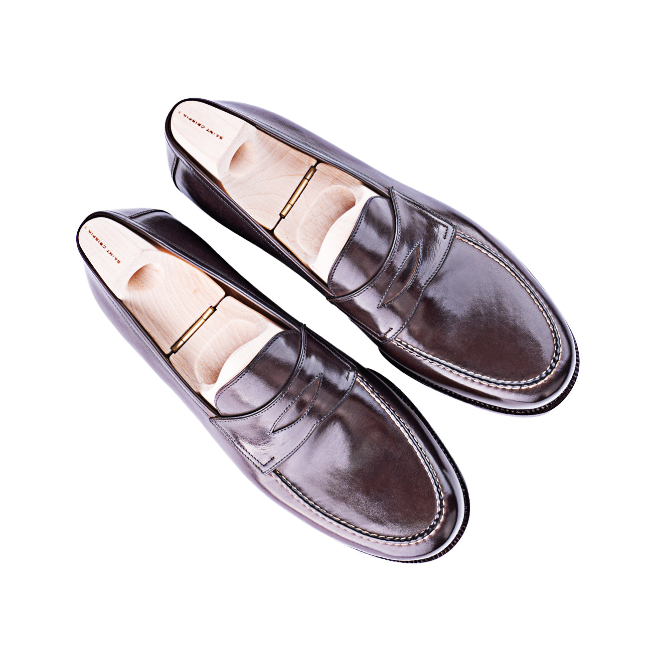 American Penny Loafer with hand stitched apron on Dock last