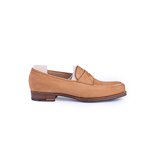 American Penny Loafer with hand stitched apron on Dock last
