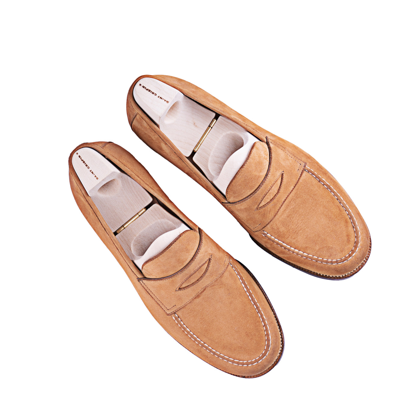 American Penny Loafer with hand stitched apron on Dock last