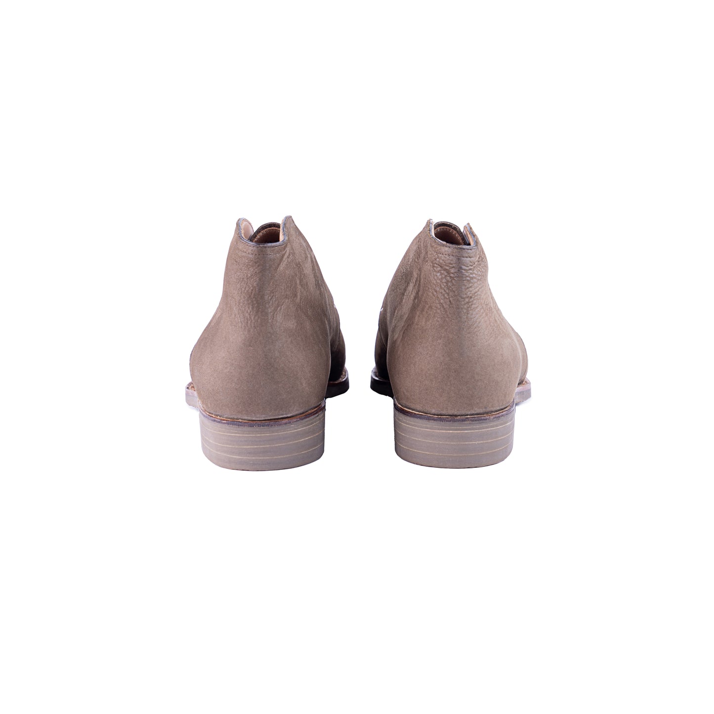 Chukka boots in military green Janus suede leather on crepe sole