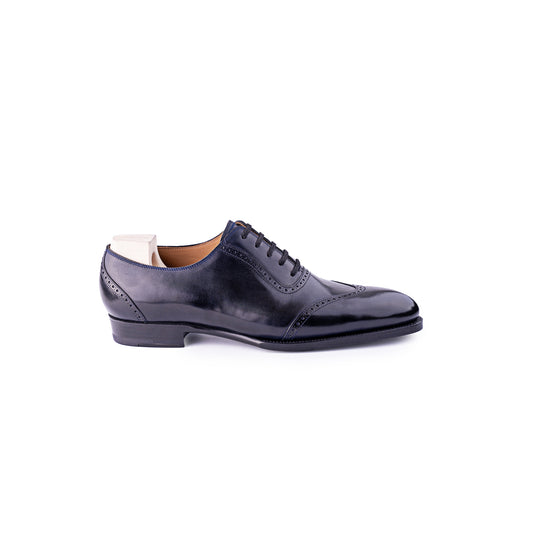 The Queens - Elegant Oxford in dark blue Crust calf leather