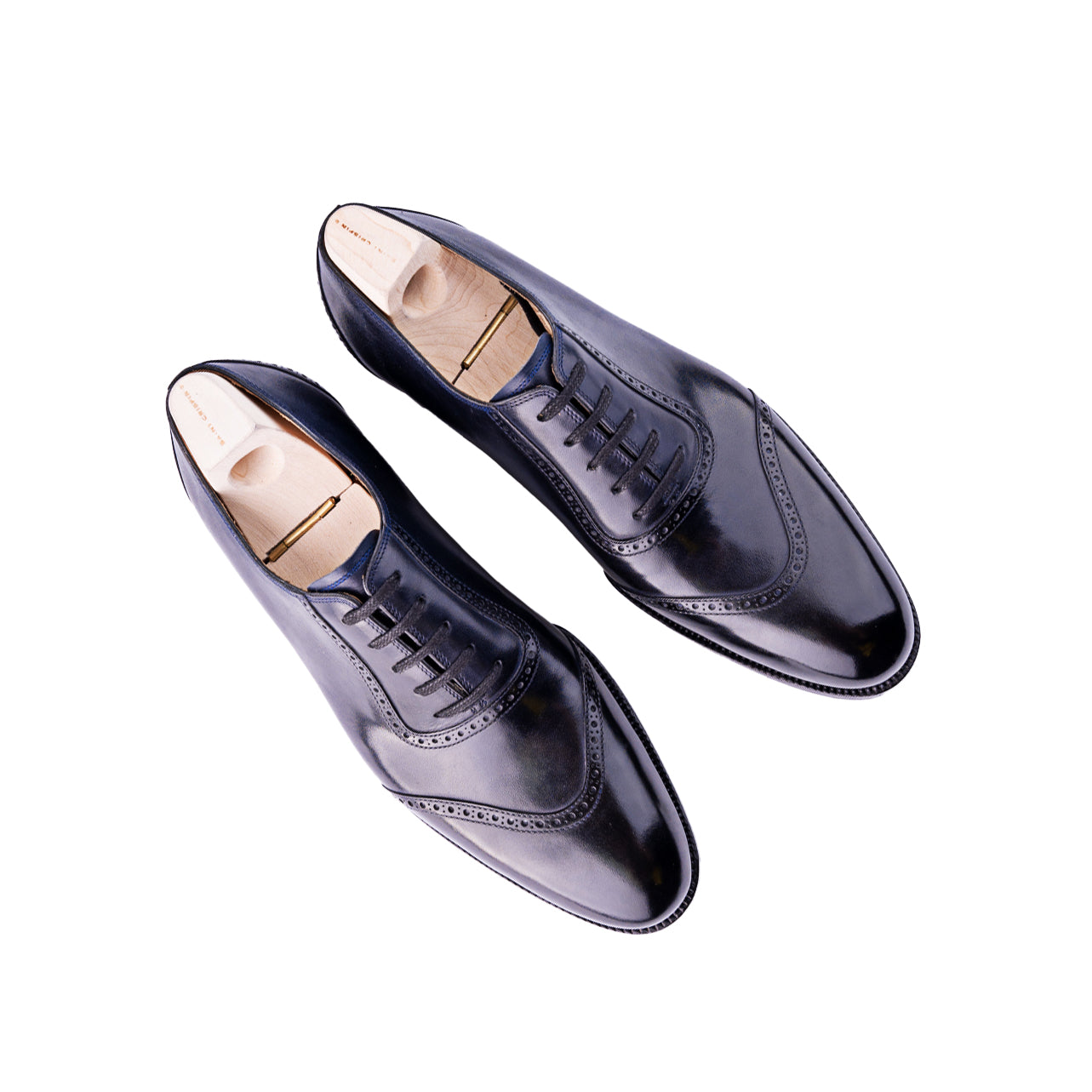The Queens - Elegant Oxford in dark blue Crust calf leather