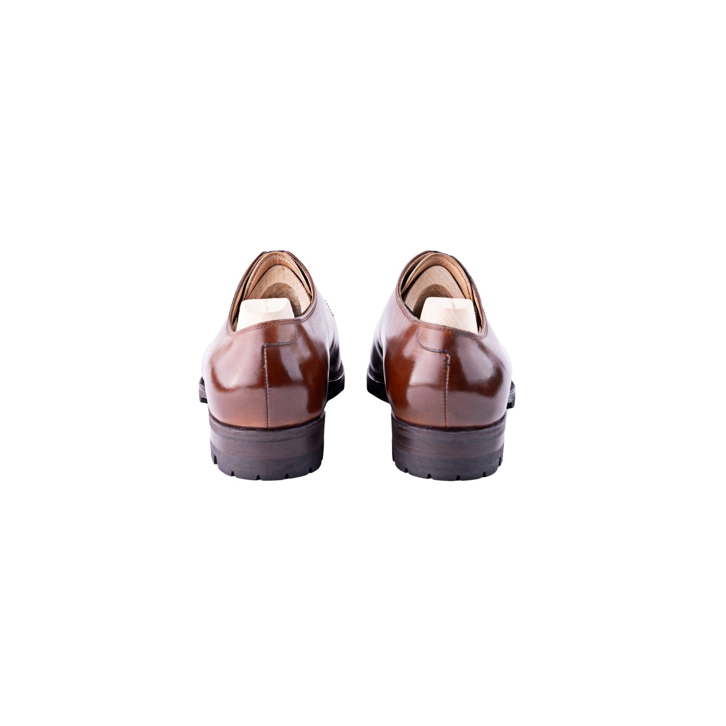 Split toe Derby in mid brown - business combat sole
