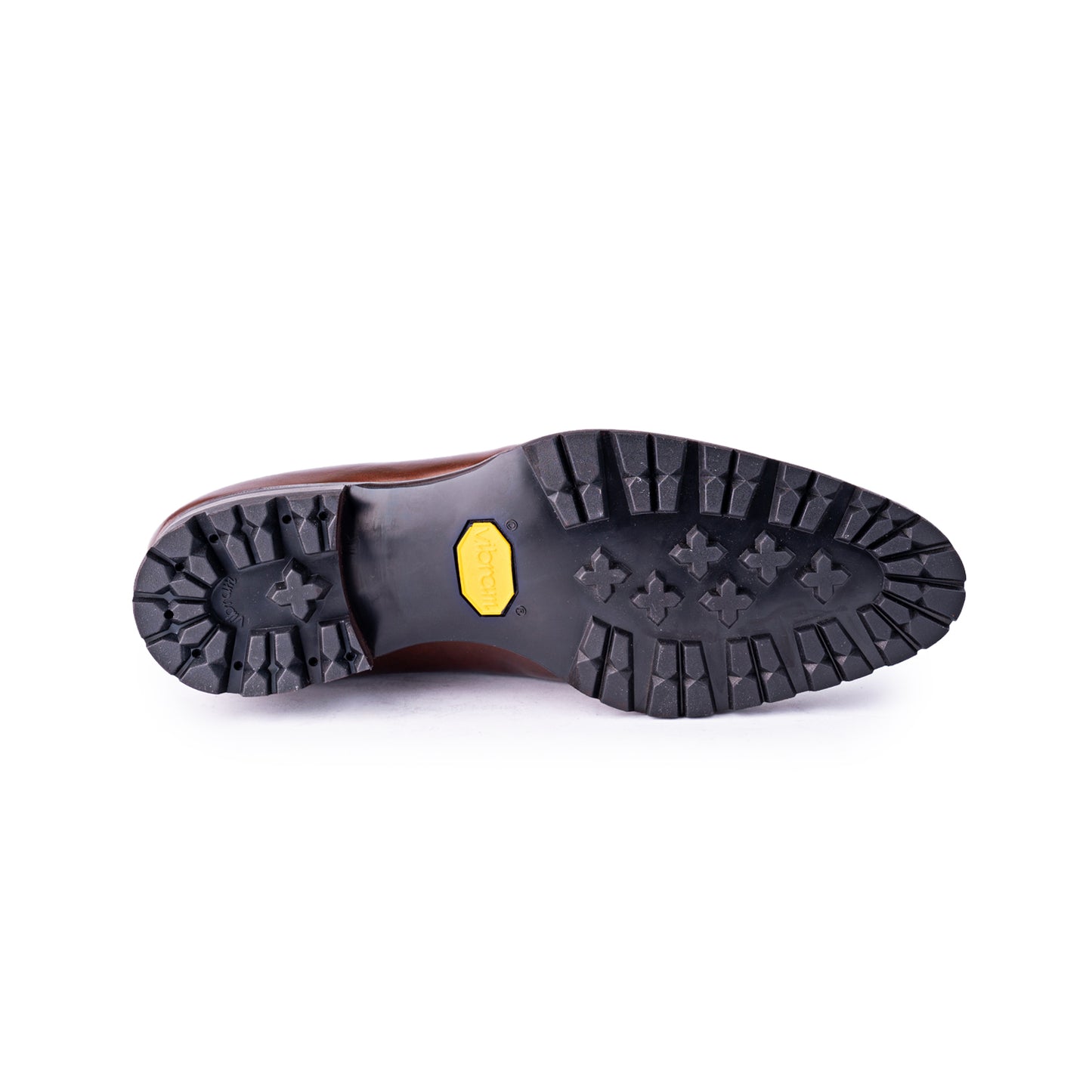 Split toe Derby in mid brown - business combat sole