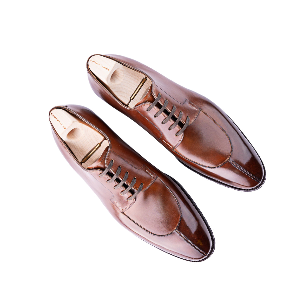 Split toe Derby in mid brown - business combat sole