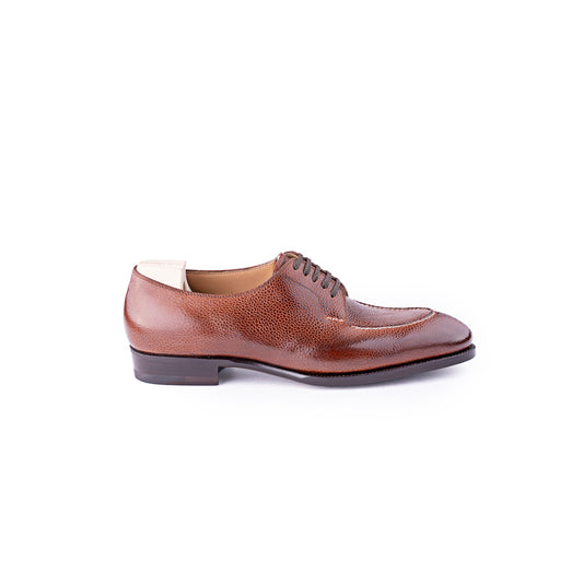 Five eyelet split toe Derby with hand stitched apron