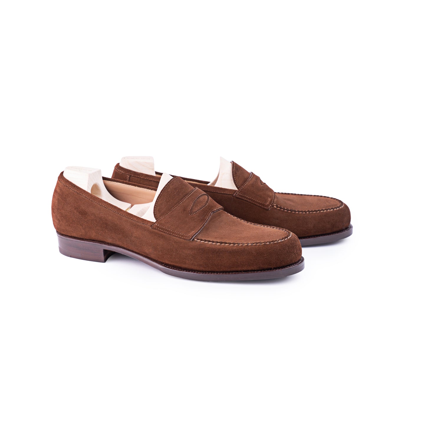 American Penny Loafer with hand stitched apron on Dock last