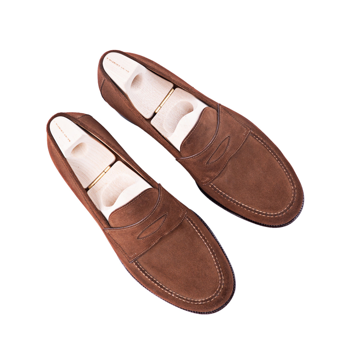 American Penny Loafer with hand stitched apron on Dock last