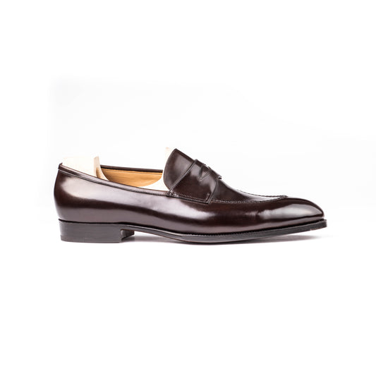 Classic penny loafer in Espresso dark brown Crust calf leather