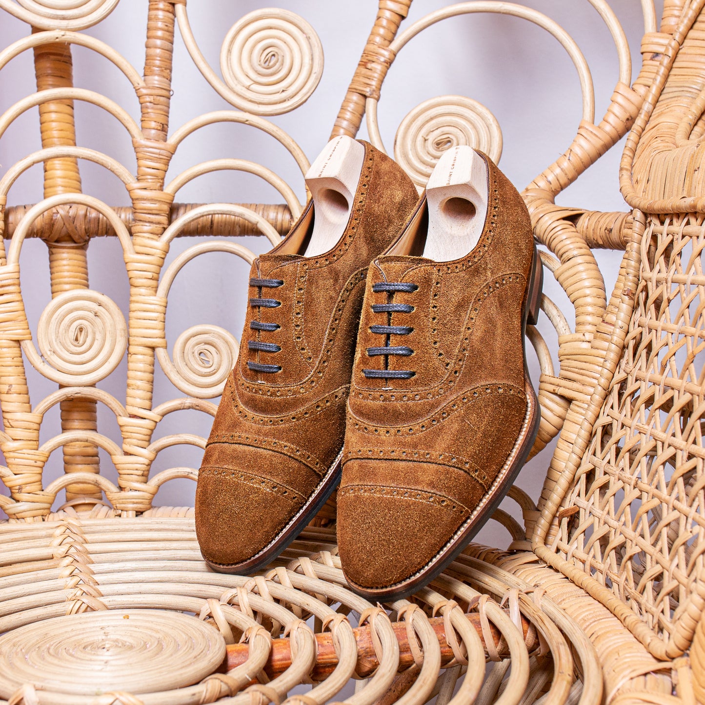 The Wooster, special full brogue dress oxford with 3 different toe lines