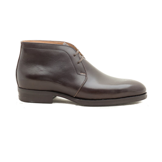 Chukka Boots in mate dark brown aniline calf leather