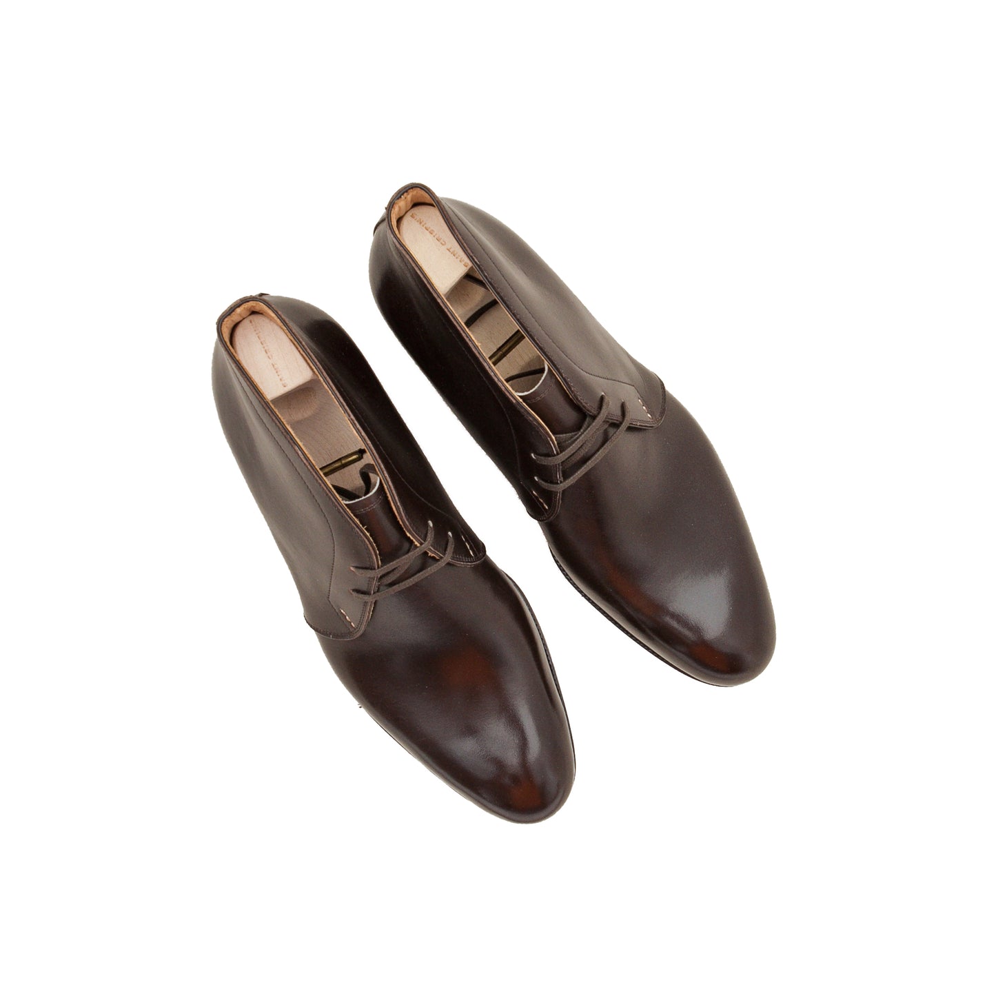 Chukka Boots in mate dark brown aniline calf leather