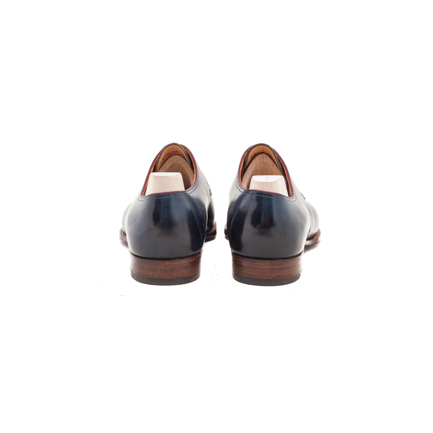 Two eyelets French Norwegian Derby in greyish blue