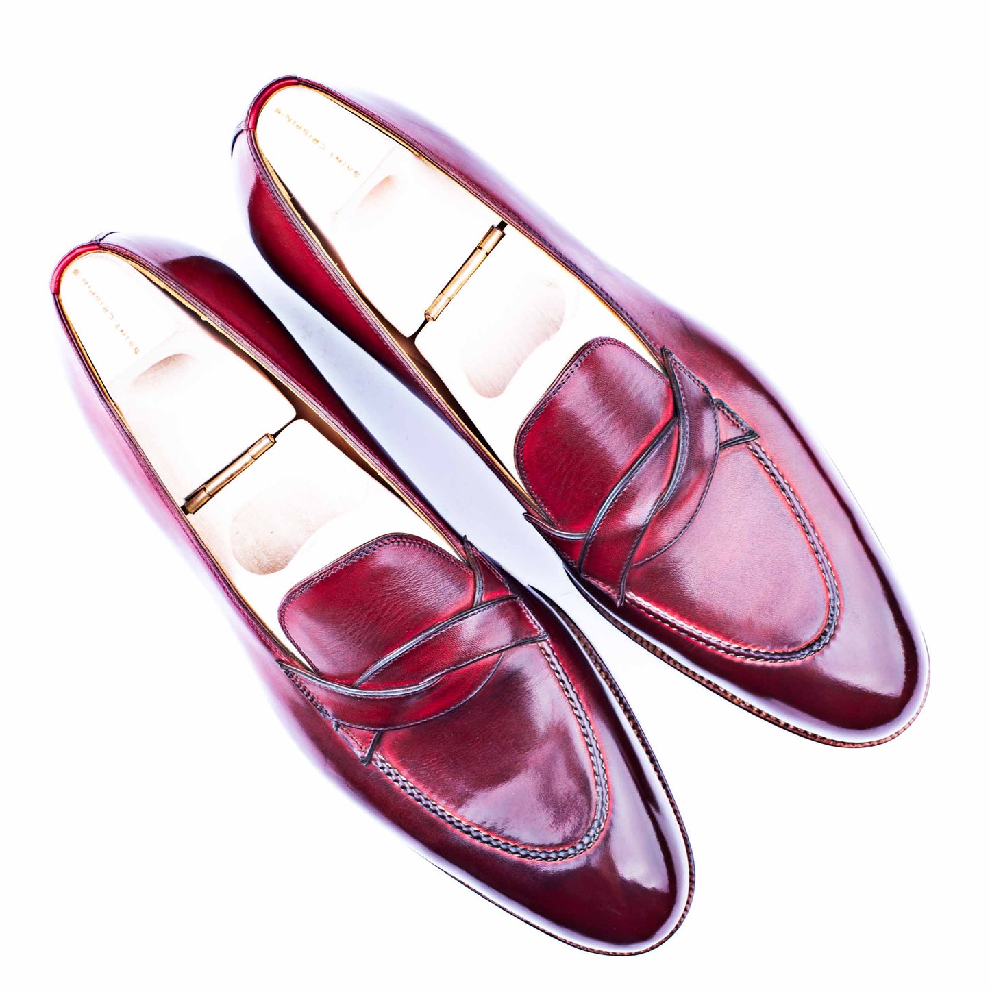 The Entwined Loafer in Burgundy Crust calf leather