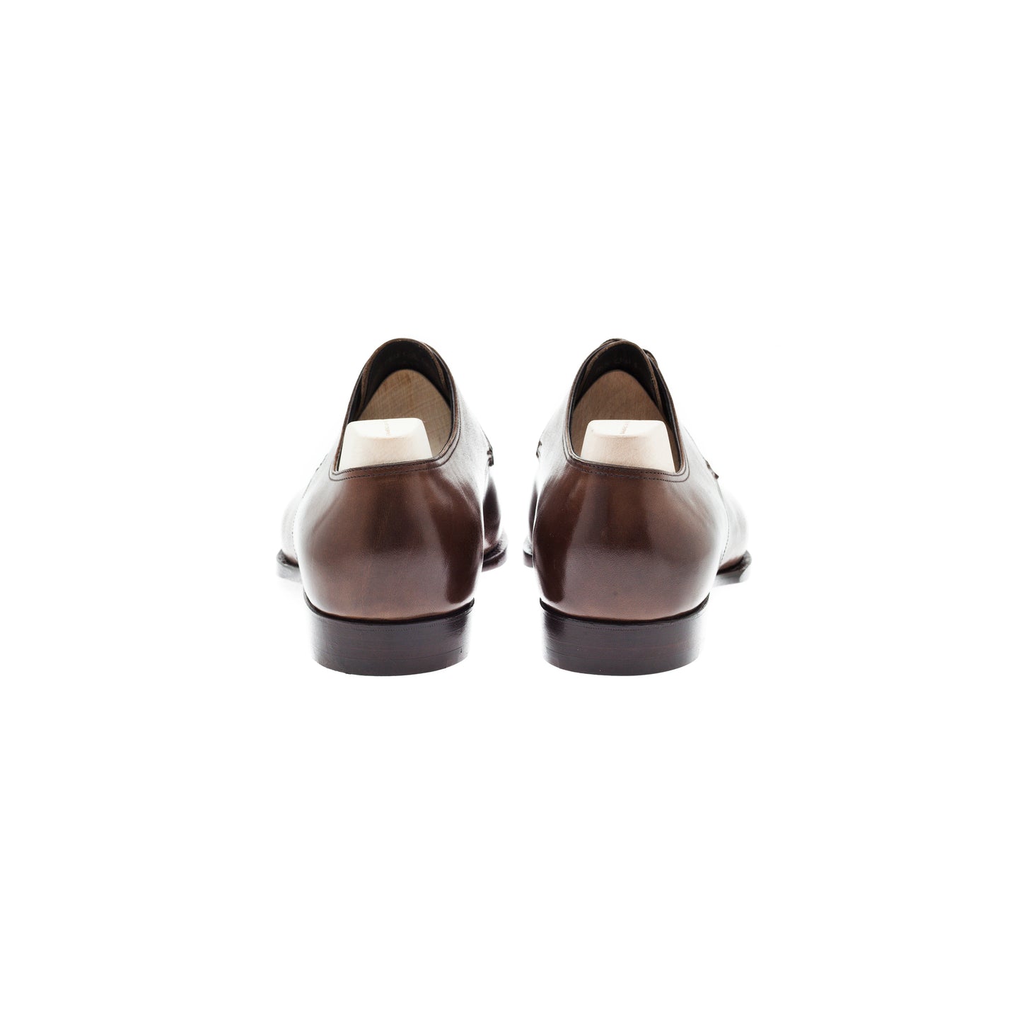 Two eyelet French Norwegian Derby in Milkchocolate calf leather