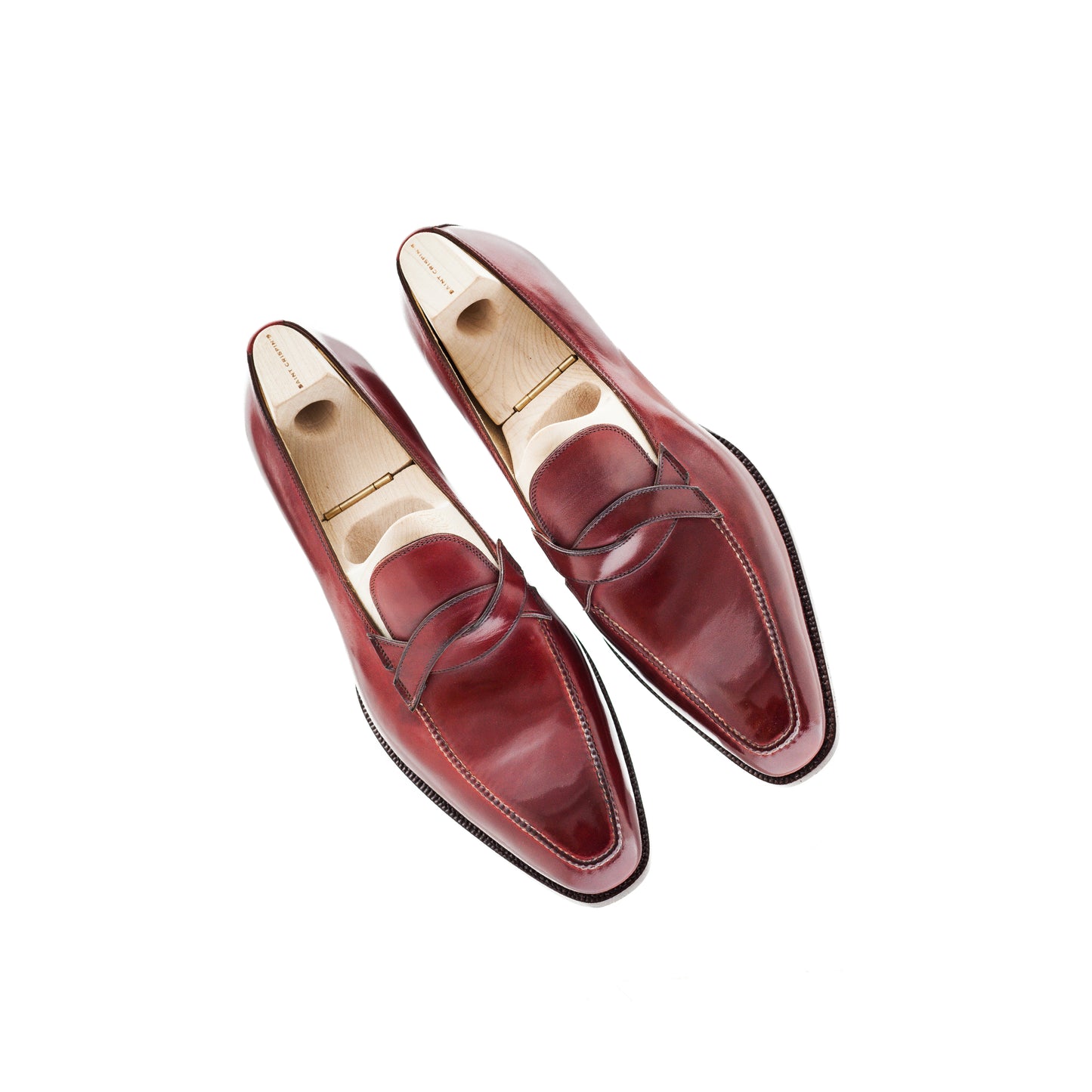 Entwinded loafer in Burgundy Crust calf leather