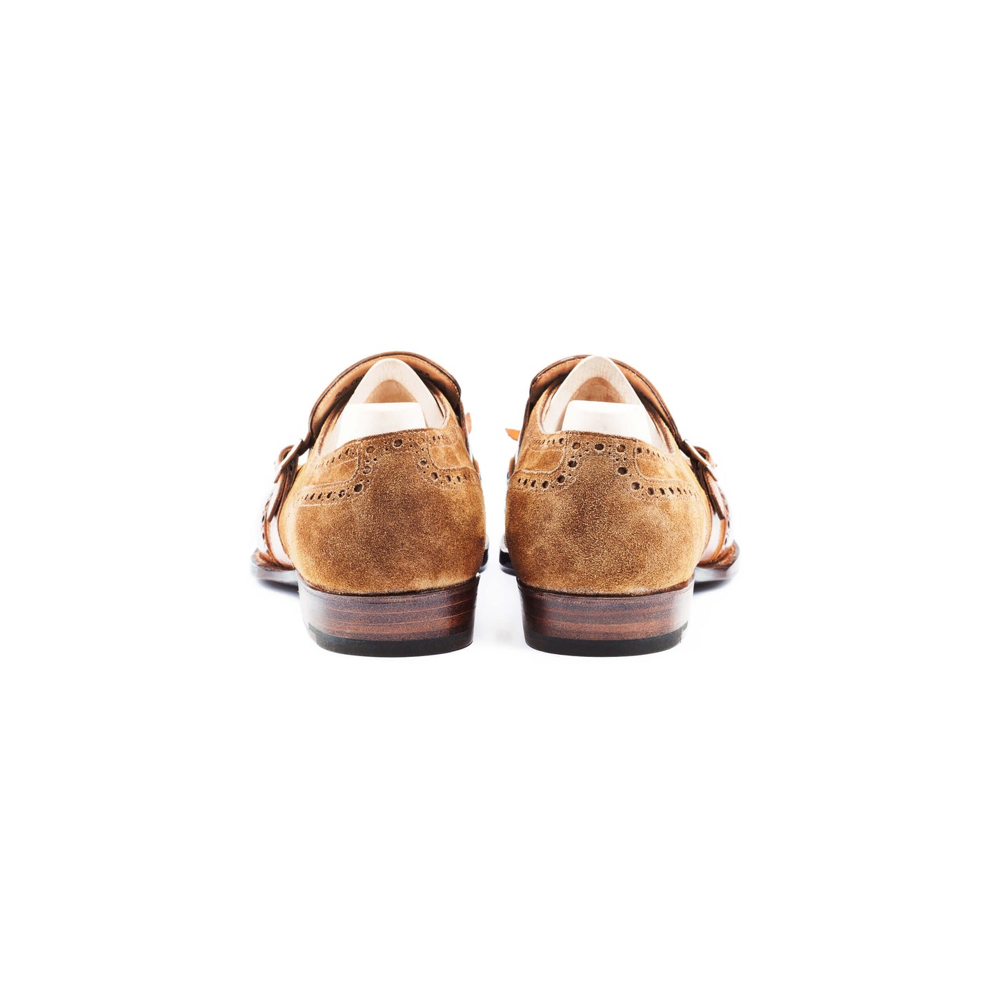Dress loafer with fringy strap and buckle, metal tips included