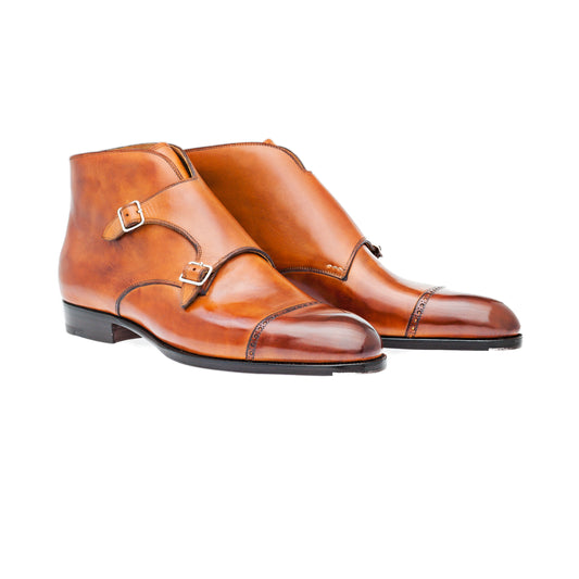 Old Bailey - Double buckle monk bootee and vamp brogueing