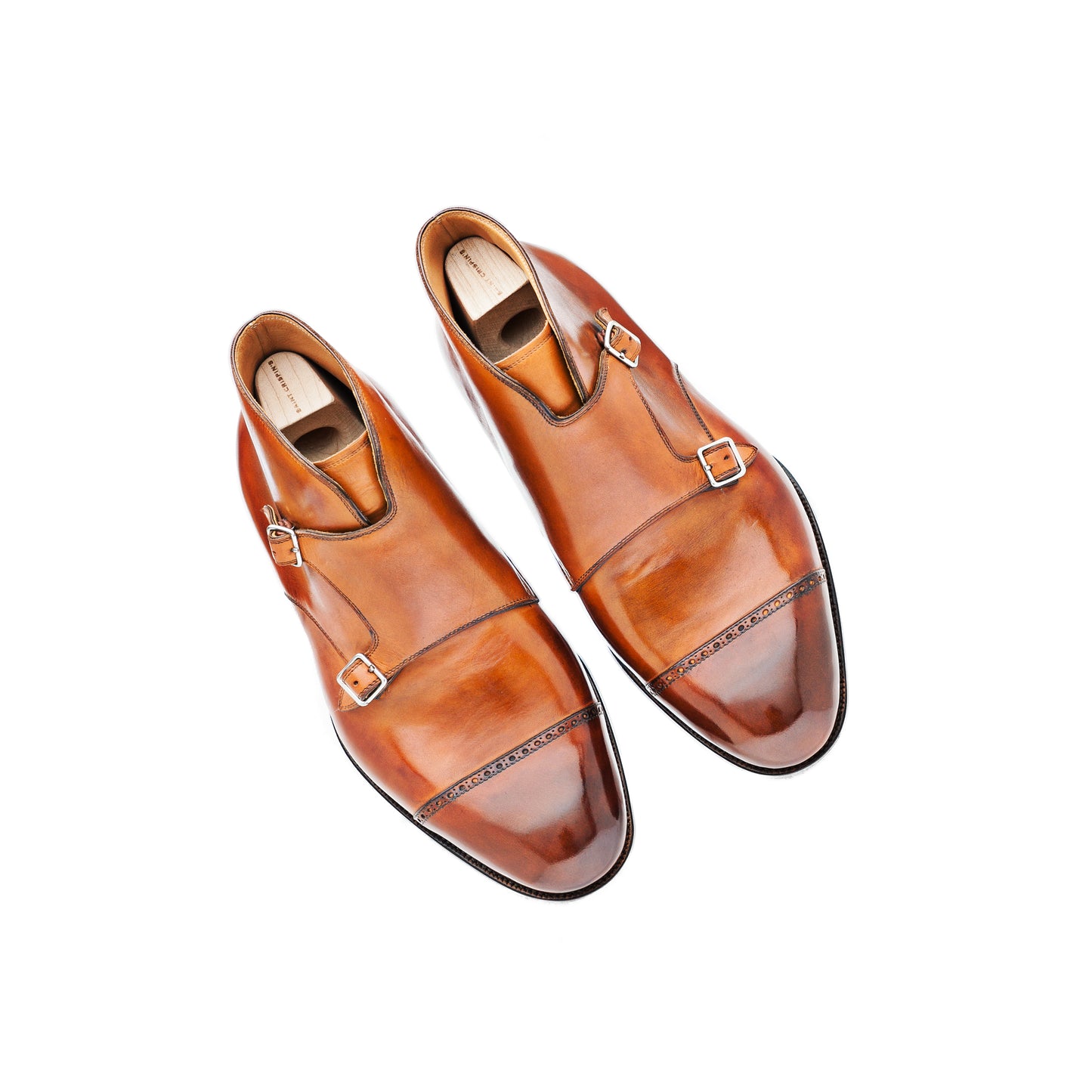 Old Bailey - Double buckle monk bootee and vamp brogueing