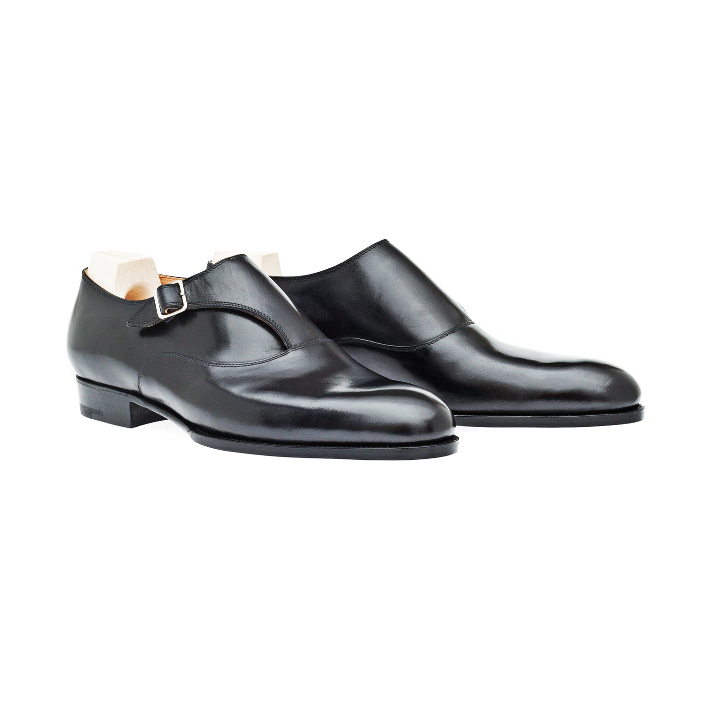 Single buckle monk with topline buckle