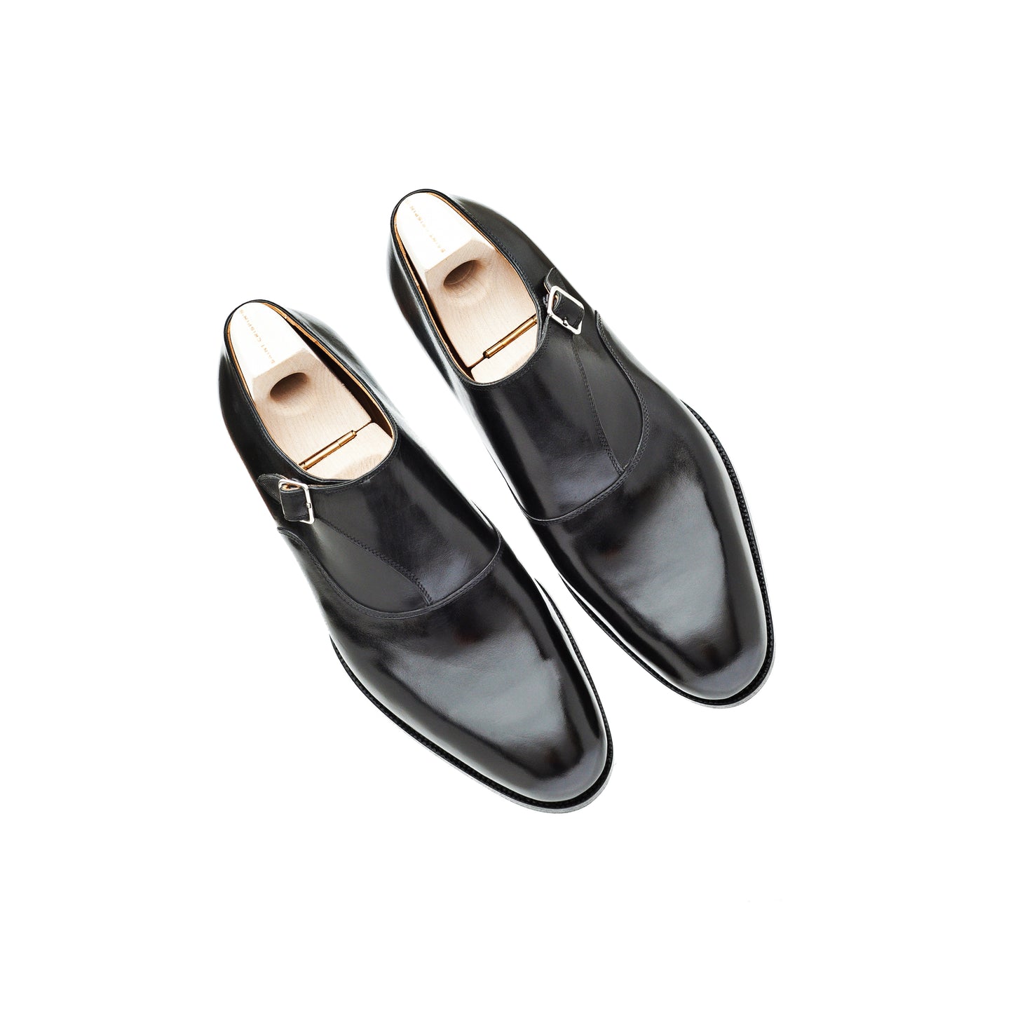 Single buckle monk with topline buckle