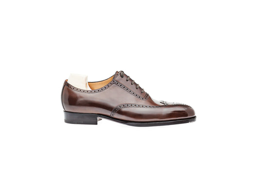 Long wing tip Oxford with topline brogueing