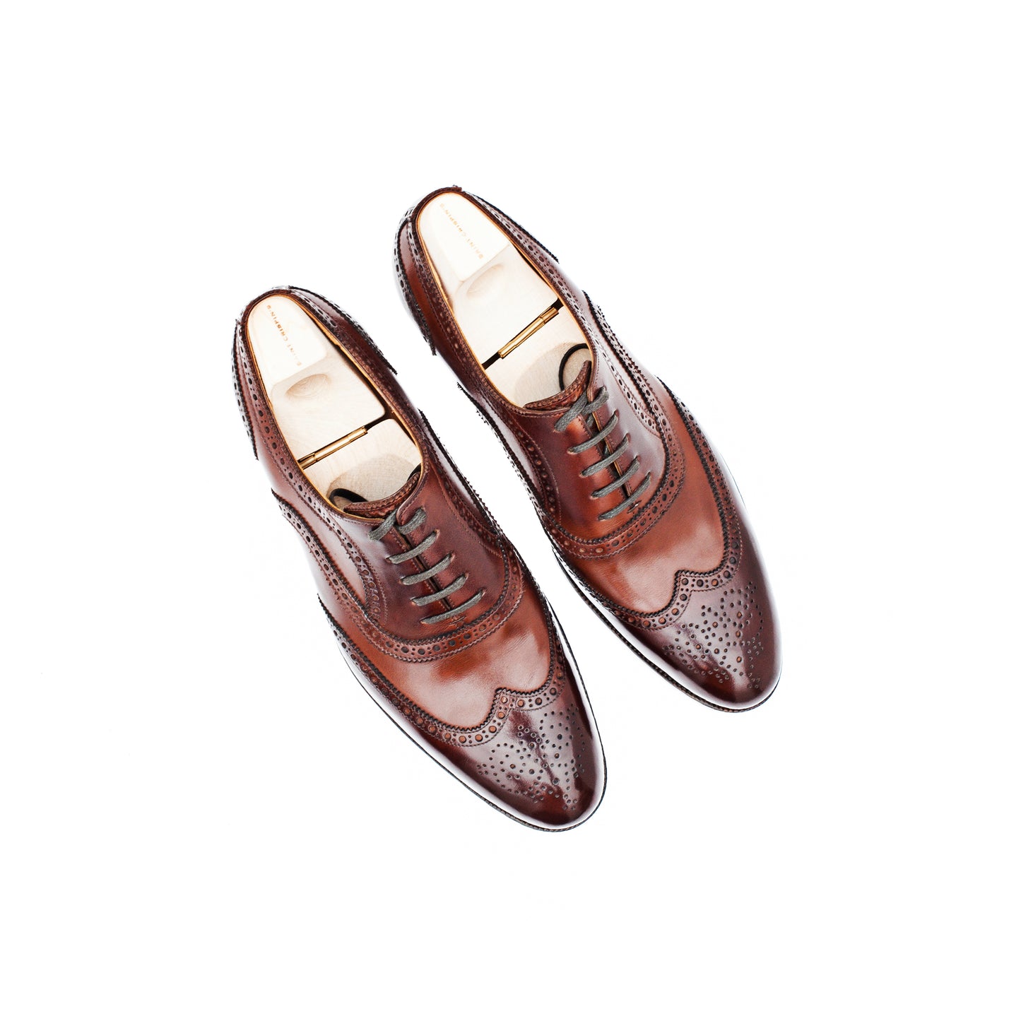 Long wing full brogue Oxford with gimped lines