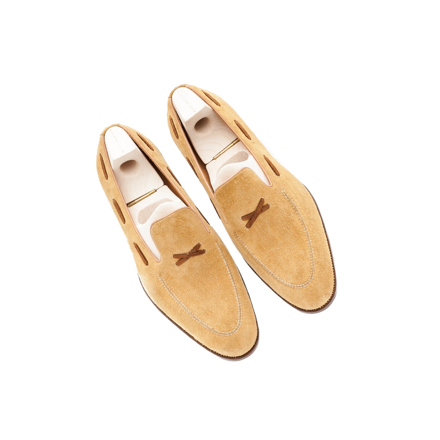 Norwegian Loafer with hand stitched apron and X strap