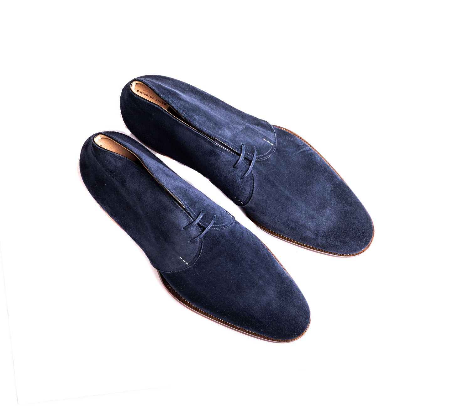 Two eyelet Chukka boot in blue suede