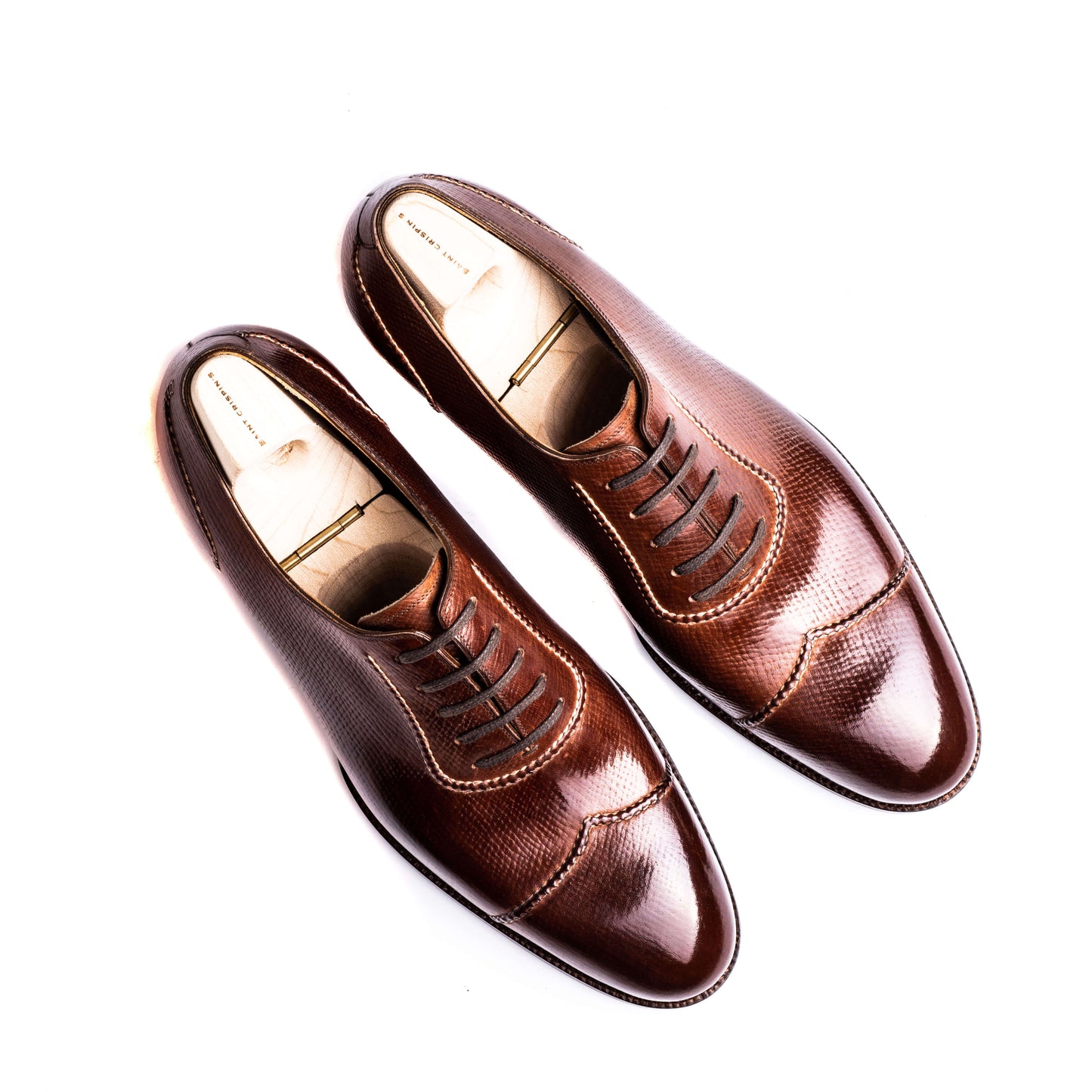 Diamond Cap Toe Oxford in Russian Calf