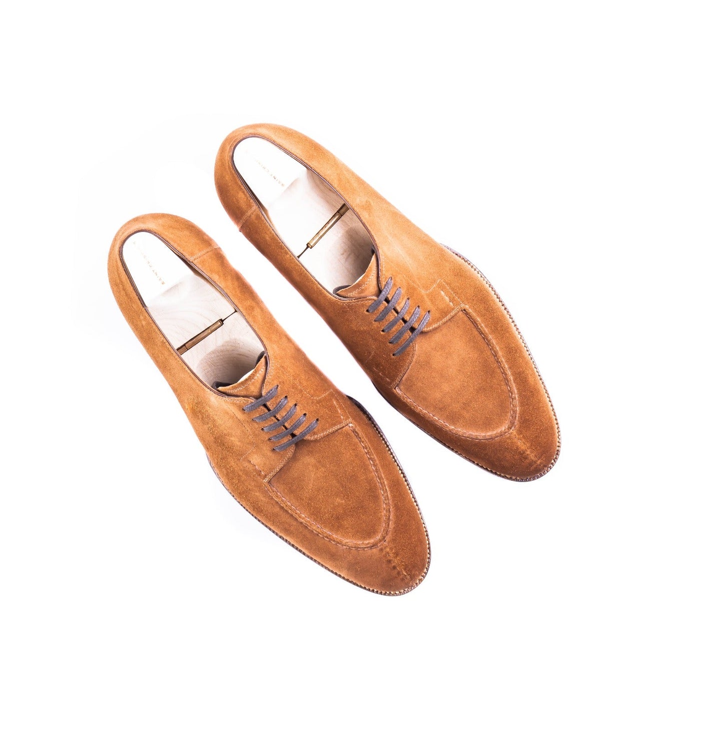 Five eyelet split toe Derby with hand stitched apron
