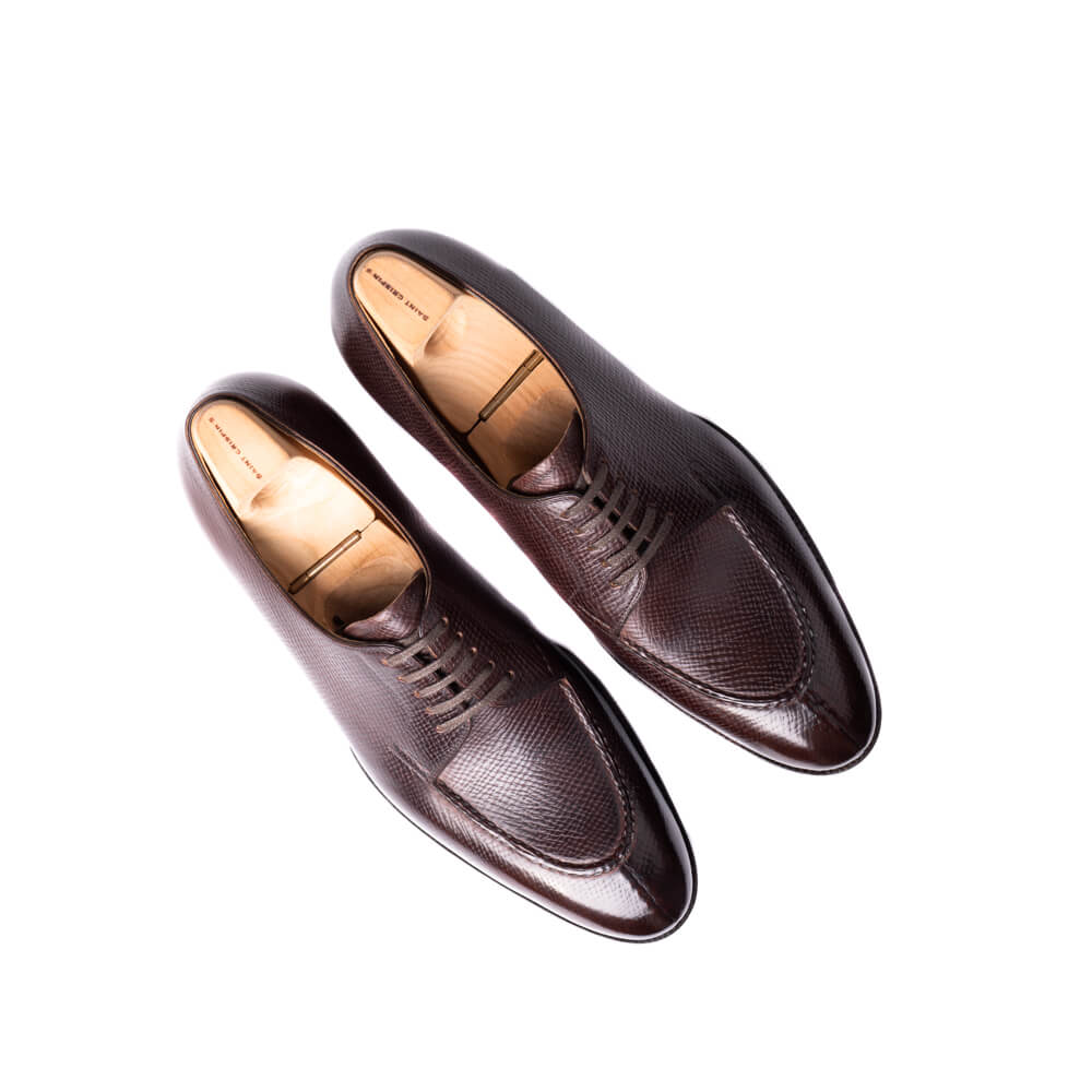 Five eyelet split toe Derby with hand stitched apron