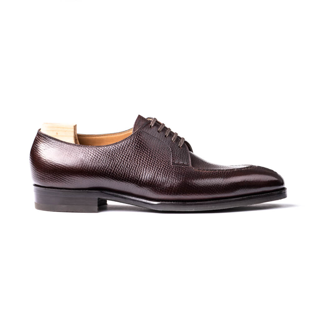 Five eyelet split toe Derby with hand stitched apron