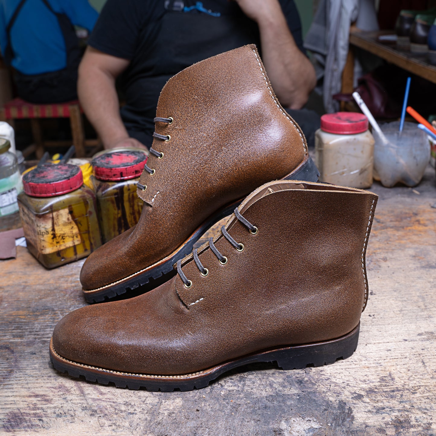 The Biker Boot - Hand stitched