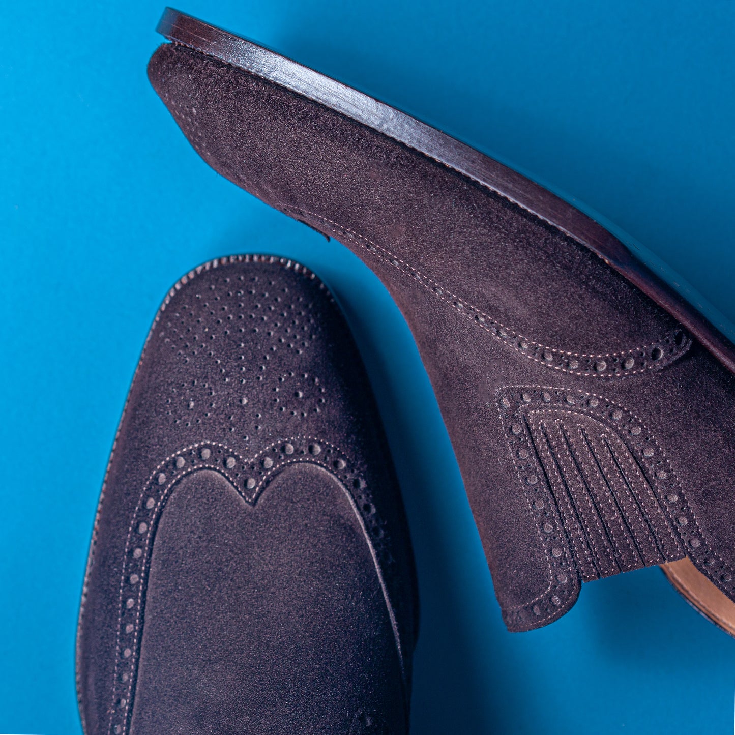 The Lazy Man, long wing tip, brogued