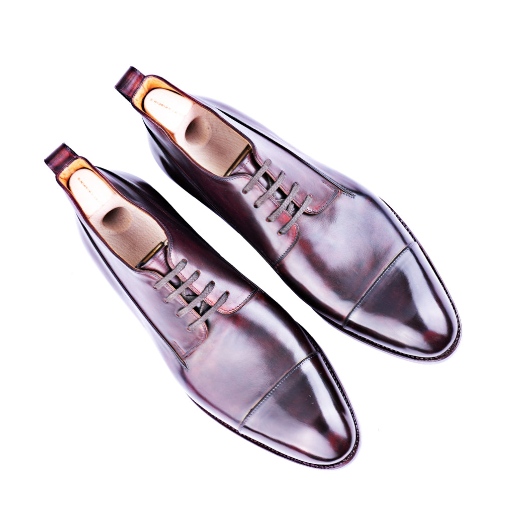 Derby bootee with straight toe cap and strap - 7.5F