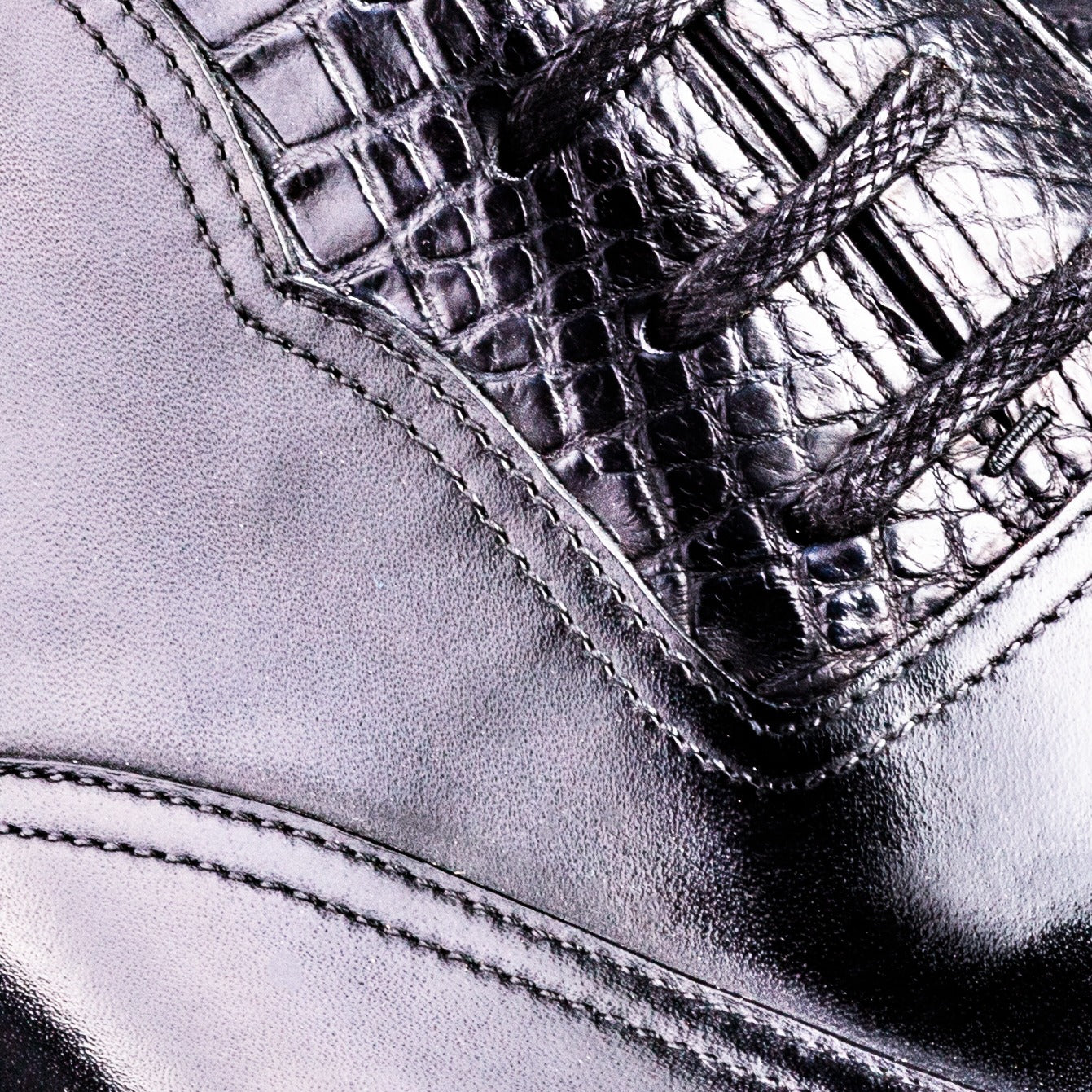 Wing Tip Oxford with Alligator Adelaide - all black!