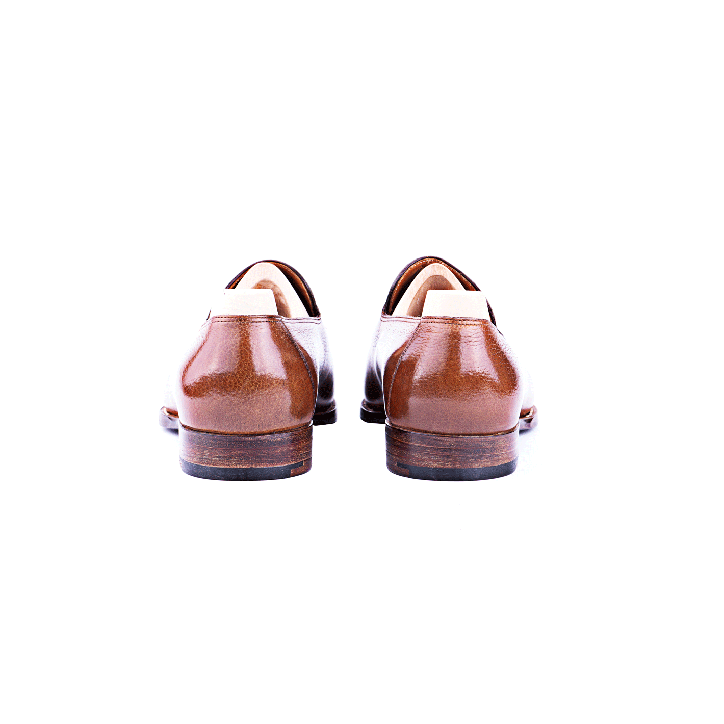 Loafer with hand sewn apron in Cognac Inca calf leather - 8.5 F